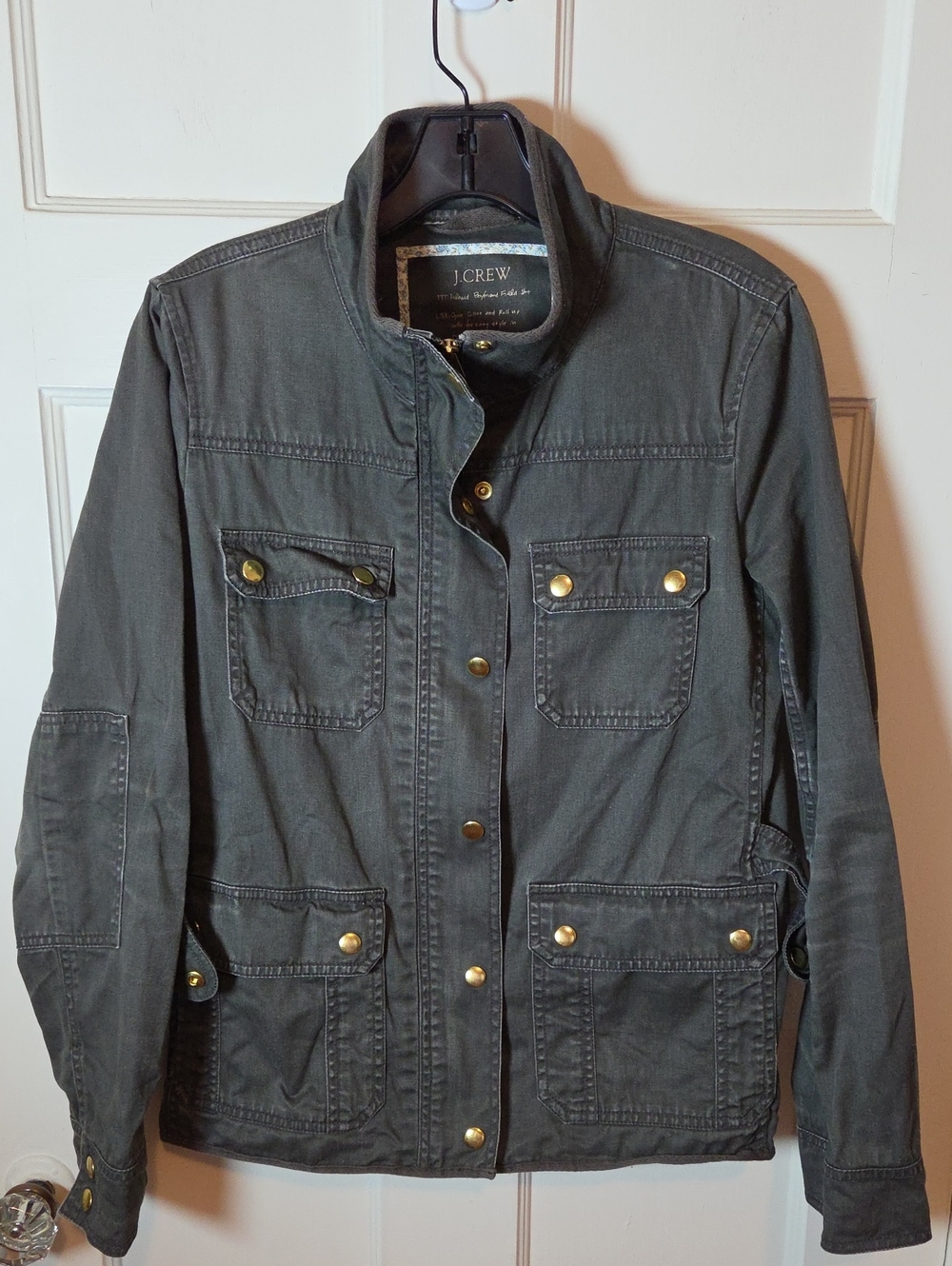 J.Crew Factory Relaxed Boyfriend Field Jacket In Vintage Olive Green Size Small